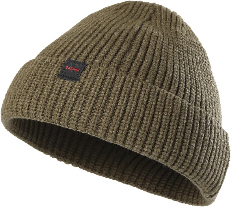 DASMINI Fisherman Beanie Hats for Men Women,Knit Trawler Skull Cap,Watch Cap,Spring Fall Winter Warm Short Hats - Image 1